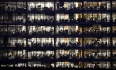 Office workers at the Blue Fin Building in Southwark 