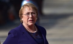 (FILE) Chilean President Michelle Bachelet waits for the arrival S.