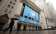 When Twitter became a public company in November 2013, its logo was hung on a banner over  the New York Stock Exchange.