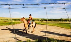 native american on horseback