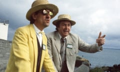 James Joyce lookie-likies on the roof of the celebrated Martello tower in Dublin, where the novel opens.