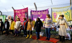 Peace protesters at Greenham Common in Berkshire, 1983