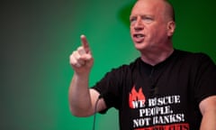 Matt Wrack, general secretary of the Fire Brigades Union, addressing a rally in London's Hyde Park last year.