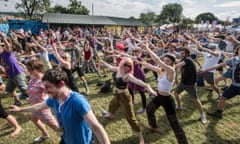 Power ballad yoga at Glastonbury