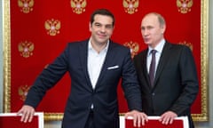 Alexis Tsipras with Vladimir Putin in Moscow