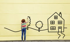 girl drawing on wall