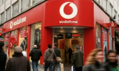 A Vodafone branch in central London.