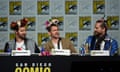 SAN DIEGO, CA - JULY 11:  (L-R) Actor Richard Armitage, actor Hugh Dancy and producer Bryan Fuller speak onstage at the "Hannibal" Savor the Hunt panel during Comic-Con International 2015 at the San Diego Convention Center on July 11, 2015 in San Diego, California.  (Photo by Ethan Miller/Getty Images)SDCCSDCC2015Celebritiestopicstopixbestoftoppicstoppix