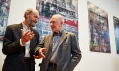 Composer Arvo Pärt, left, with Gerhard RichterManchester International Festival.