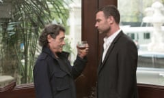 Cheers… Ian McShane as Finney and Liev Schreiber as Ray Donovan.