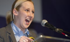 Mhairi Black giving a speech