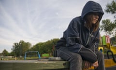 young woman on bench