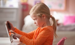 girl with tablet