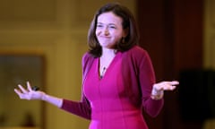 Sandberg speaks during a session in New Delhi, India