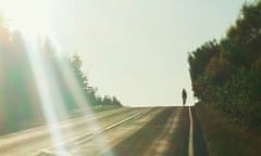 Cyclist on a hill