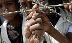 Eritrean children at Sudan's Shagarab refugee camp in Kassala in 2012