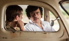 Benicio del Toro as Pablo Escobar in Escobar: Paradise Lost.