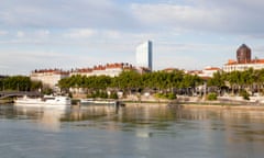 La Marquise river boat bar, a concert venue by night, on the Rhône river in Lyon.