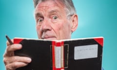 Michael Palin with one of his diary notebooks.