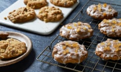 Rock cakes...When you bake these, cook until they’re only just firm to the touch, as the lower fat in them affords you less time before the cake becomes dry and crumbly. 