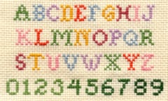 Cross-stitch alphabet and numbers