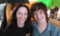 Roisin Carty with the actor Elijah Wood, with whom she worked on The Lord of the Rings.