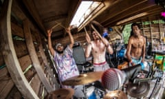 Sticks in the mud: Flamingods rocking Supernormal festival.