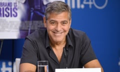 ‘Anybody who says as intolerant words as those should be laughed at and that’s pretty much what history will do’ ... George Clooney at the press conference for Our Brand is Crisis at the Toronto film festival.