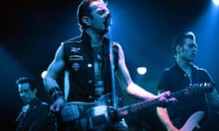 Clash City Rockers … Mick Jones, Joe Strummer and Paul Simonon onstage in 1981.