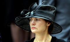 Lt Col Rupert Thorneloe’s widow, Sally, at his funeral