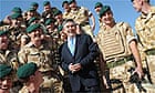 Gordon Brown meets troops at Camp Bastion, Afghanistan on December 10 2007. Photograph: Pool/Getty Images