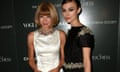 Kiera Knightley and Anna Wintour at Chanel's launch party for the film The Duchess