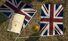 Union flags and a drink