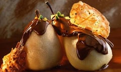 Pears with chocolate