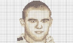 Wayne Rooney cross stitch