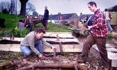 A community garden at the Castle Climbing Centre in London's Green Lanes 