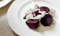 Beetroot, mozzarella, balsamic vinegar