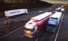 trucks on motorway