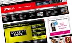 Sky News website - October 2008