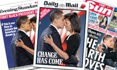 Barack Obama coverage - Daily Mail and Sun