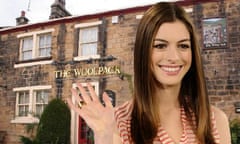 Anne Hathaway at Emmerdale Farm's Woolpack