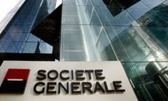 The headquarters of French bank Societe Generale in La Defense business centre near Paris