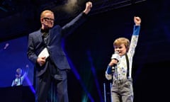 Radio Academy awards: Chris Evans and his son Noah