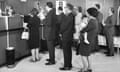 1960s bank queue