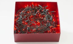 Box of Christmas lights