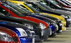 Brand new cars on the forecourt