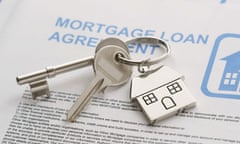 Mortgage agreement and keys. Photograph: Corbis