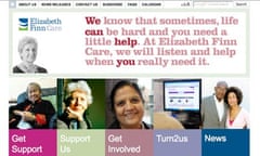 Screengrab for Elizabeth Finn Care website