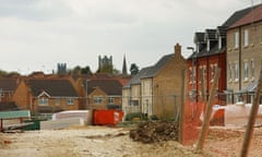 An estate of new-build houses on the outskirts of Ely