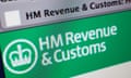 A computer screen showing the HMRC website